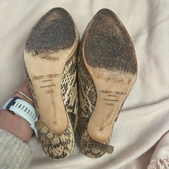 Jimmy Choo snake skin heels, size 36.5 - Picture 5 of 8